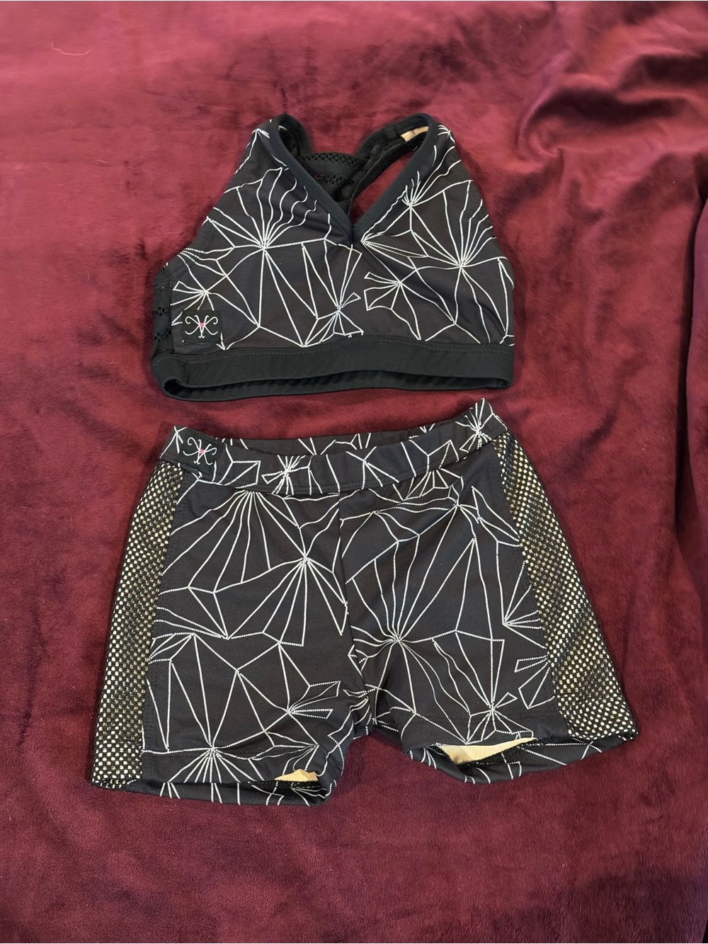 CM Kandi Kouture Black Geometric Dance Set